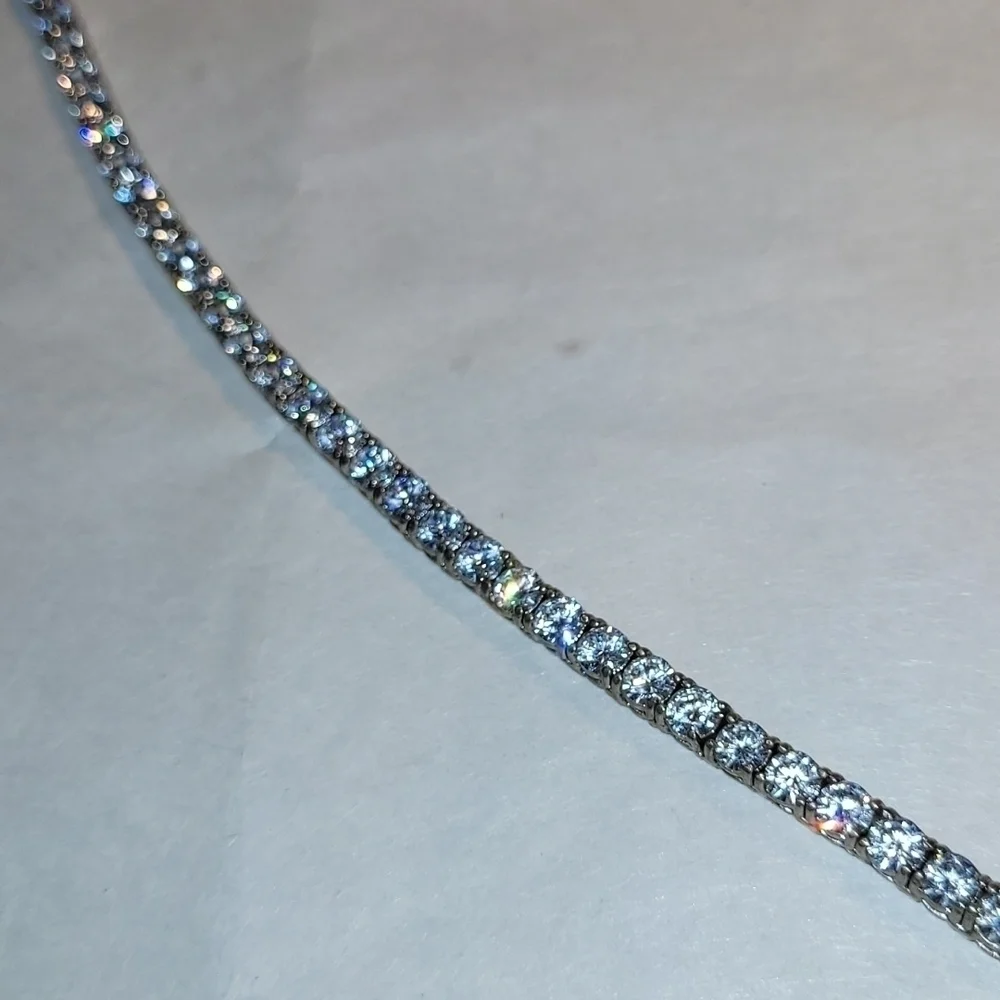 Silvertone Necklace Stamped CN GM